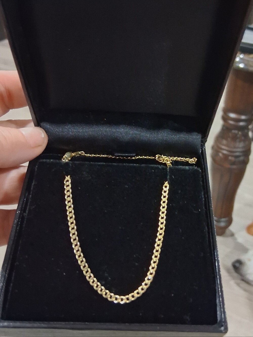 10Kt Gold 16" Curb Link Chain